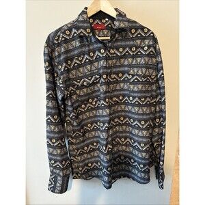Patron Cito Pearl Snap Western Cowboy Shirt Mens Large Southwest Aztec Geometric